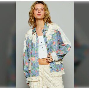 POL Floral Lace Jacket NWOT